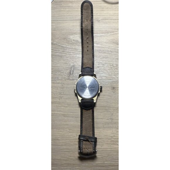 Vtg Timex Expedition Indiglo Field Camper Men’s Watch Brown Leather Canvas Band - Picture 4 of 7